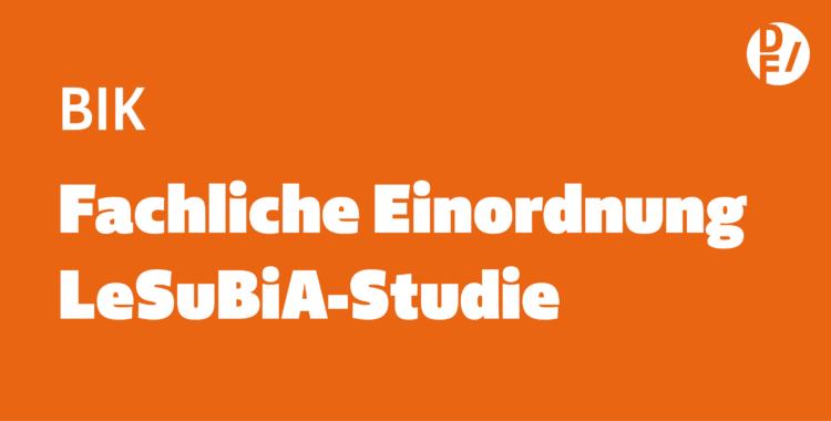 BIK: Fachliche Einordnung LeSuBiA-Studie